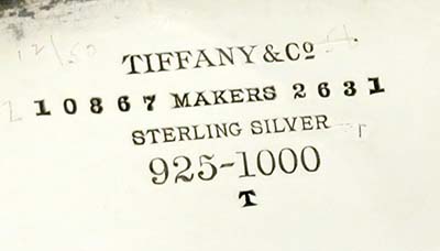 Mark of Tiffany sterling tea caddy