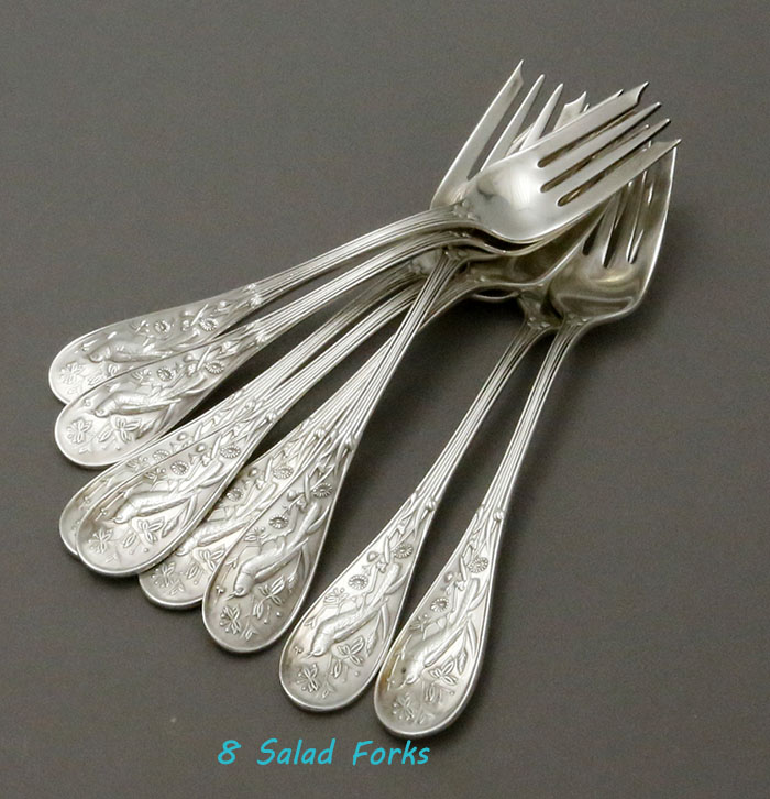 Tiffany Audubon eight salad forks