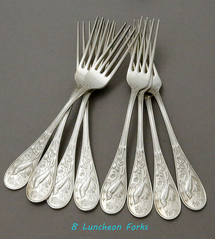 Tiffany sterling Audubon luncheon forks