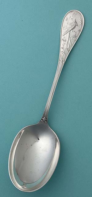 Tiffany audubon sterling vegetable spoon