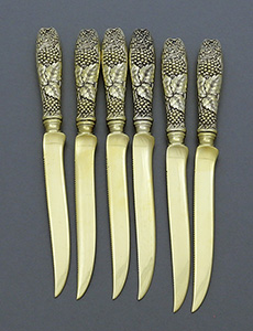 Tiffany Blackberry serrated fruit knives