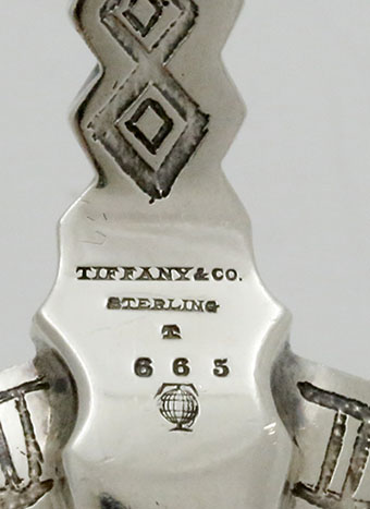 special mark for the Columbian Exposition with Tiffany mark on bon bon spoon