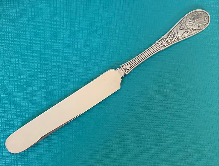 one of seven Tiffany Japanese all silver knives