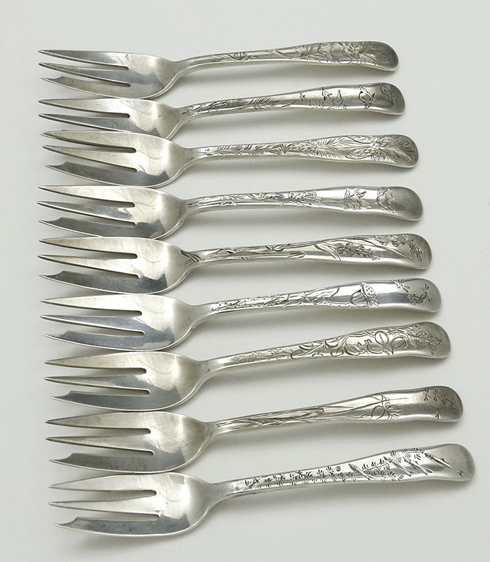 Tiffany lap over edge oyster forks