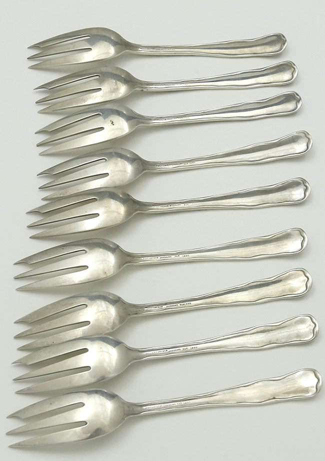 Tiffany lap over edge oyster forks