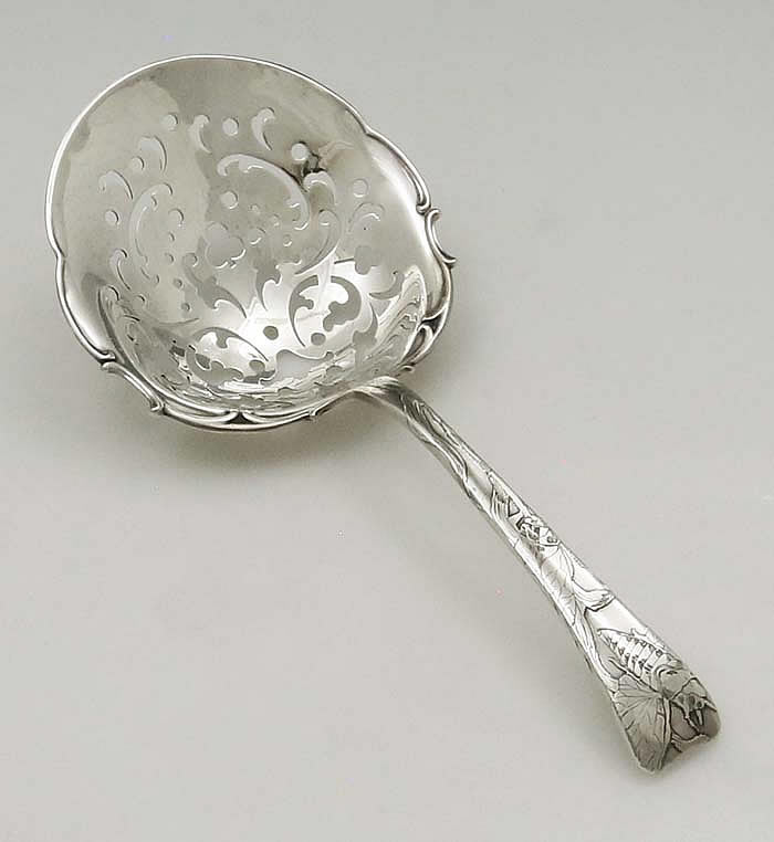 Tiffany and Co antique sterling Saratoga chip server insect