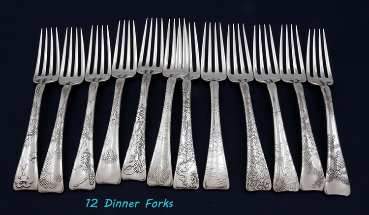 Tiffany lap over edge dinner forks