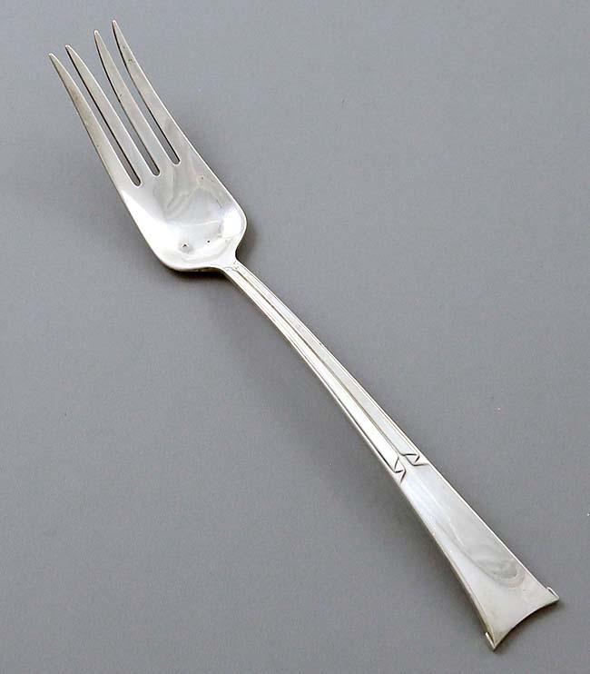 Tiffany unusual art deco serving fork sterling silver