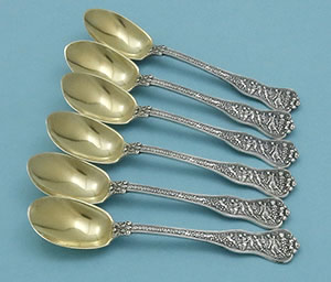 Set 6 Tiffany Olympoian ice cream spoons
