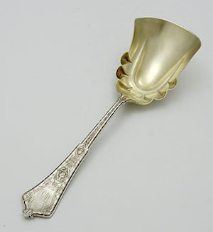Tiffany Persian antique sterling scoop with gold washed bowl scoop