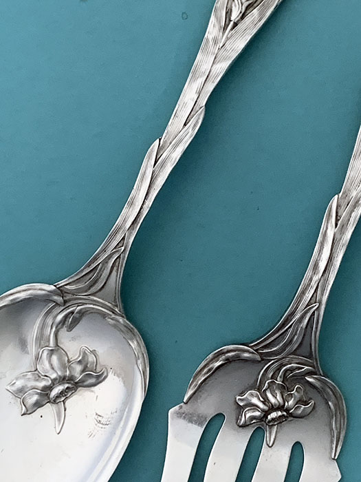 Towle antique sterling silver salad set