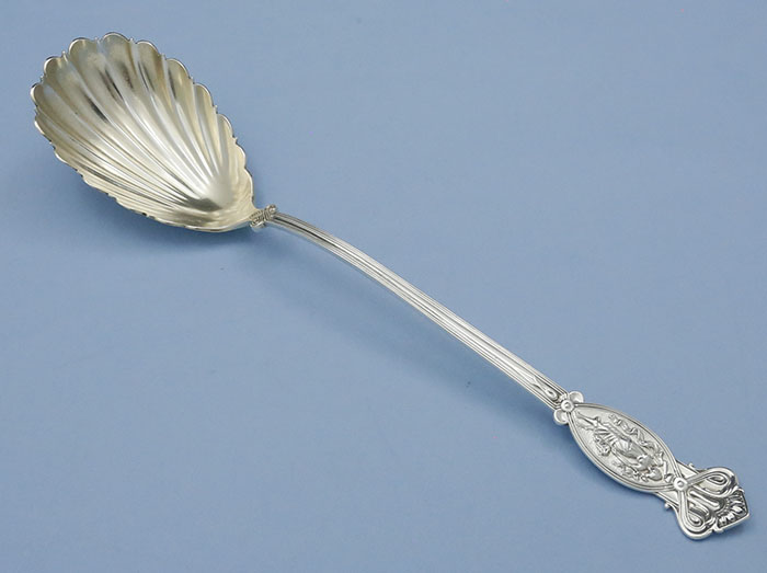 Wendt Apollo sterling silver shell bowl serving spoon
