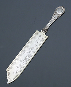 Wendt Moresque antique sterling ice cream knife all sterling