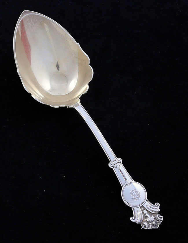 Wendt Ram's head deep bowl sterling serving spoon