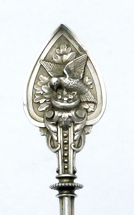 terminal of Whiting spoon showing bird on nest