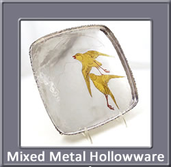 mixed metals hollowware